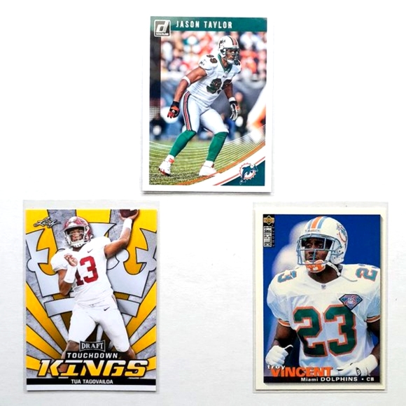 Miami Dolphins 9 Player Card Lot - FTBL [20_2] - Picture 5 of 8